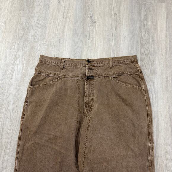 Vintage Marithe Francois Girbaud Jeans Men's 42M (Fits 42x29) Brown Baggy 90s - Picture 3 of 13